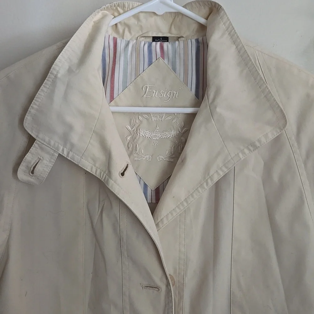 Vintage Ensign London Cream Coat Jacket - Picture 9 of 11
